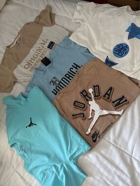 Nike Assorted Tees in Brown, Light Blue, Aqua & White